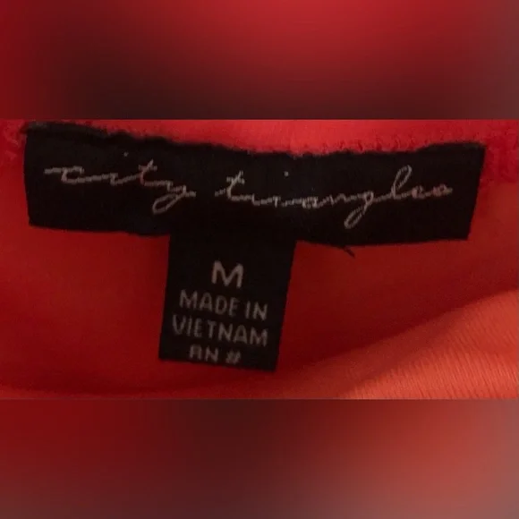 City Triangles off shoulder orangish dress Size M NWT - Picture 3 of 5